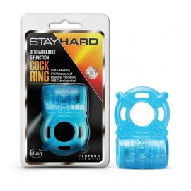 ANILLO STAY HARD RECHARGEABLE 5 FUNCTION COCK RING BLUE