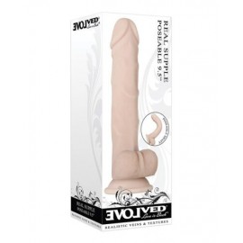 DILDO EVOLVED REAL SUPPLE POSEABLE 9.5 INCH